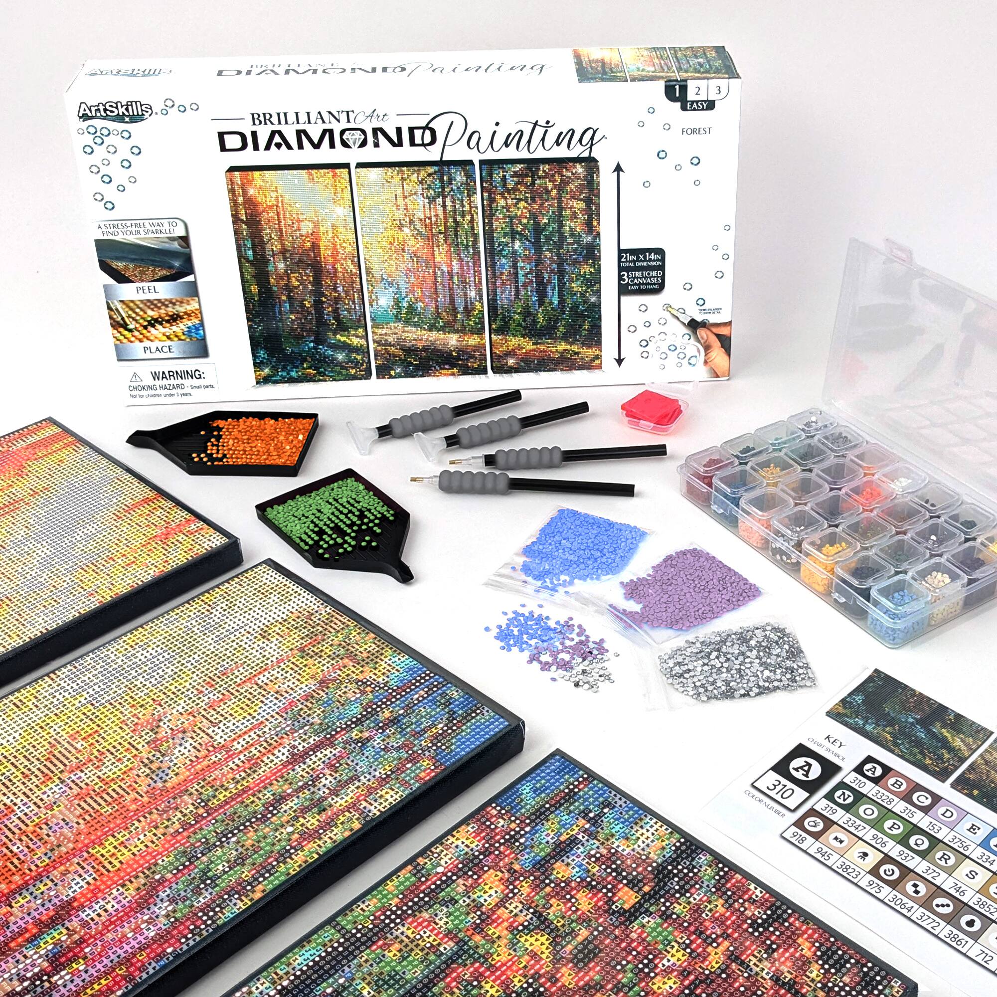 ArtSkills® Brilliant Art Forest Stretched Canvas Diamond Painting Kit